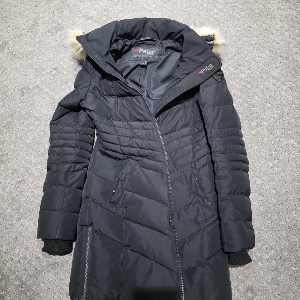 Pajar Women's Black Puffer Jacket with Fur Trim